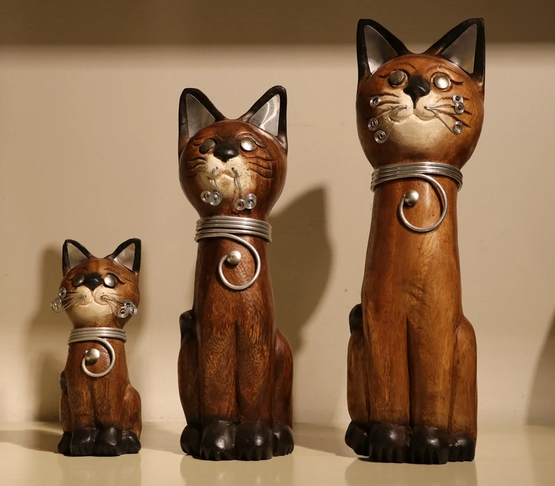 Animal Statue Cat Wood Carving Wood Material Crafts Southeast Asia Style Lucky Ornaments Holiday Gifts Home Garden Decorations
Animal Statue Cat Wood Carving Wood Material Crafts Southeast Asia Style Lucky Ornaments Holiday Gifts Home Garden Decorations