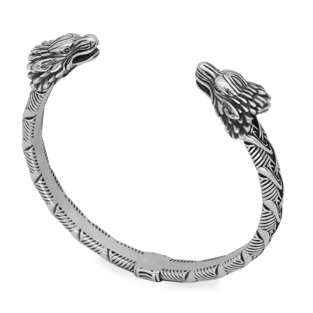 Nordic Viking Norse Dragon Scandinavian Bracelet Men Wristband Cuff Bracelets with valknut gift bag
Nordic Viking Norse Dragon Scandinavian Bracelet Men Wristband Cuff Bracelets with valknut gift bag