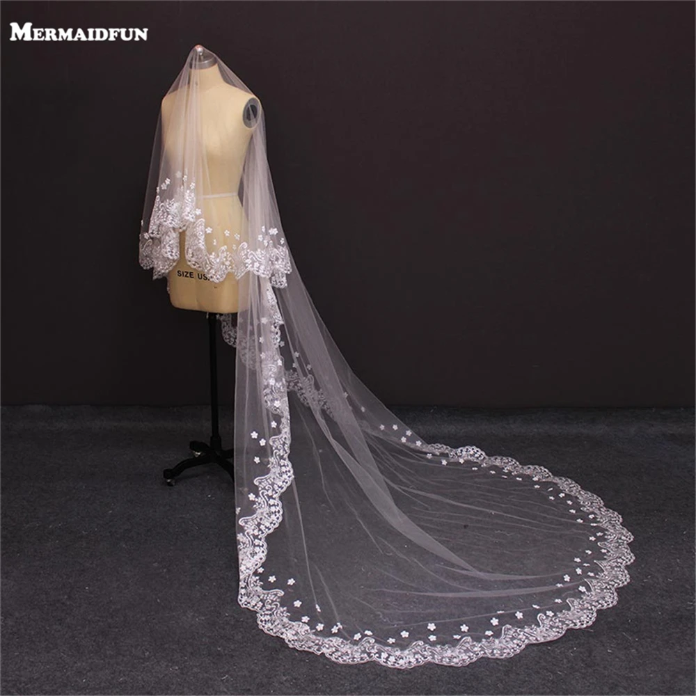 2019 Bridal Veil White Ivory 3m Long Wedding Veil Mantilla Wedding Accessories Veu De Noiva With Lace Flowers Beadwork
2019 Bridal Veil White Ivory 3m Long Wedding Veil Mantilla Wedding Accessories Veu De Noiva With Lace Flowers Beadwork
