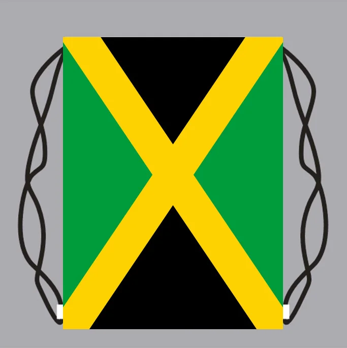 Drawstring Backpack Bag with Jamaica Flag Small Backpack Printing Customized Logo
Drawstring Backpack Bag with Jamaica Flag Small Backpack Printing Customized Logo