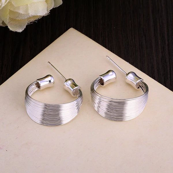 Silver 925 Hoop Earrings for Women Multi Lines Earing Brincos Femme Oorbellen Pendientes Fashion Jewelry Accessories Bijoux Gift
Silver 925 Hoop Earrings for Women Multi Lines Earing Brincos Femme Oorbellen Pendientes Fashion Jewelry Accessories Bijoux Gift