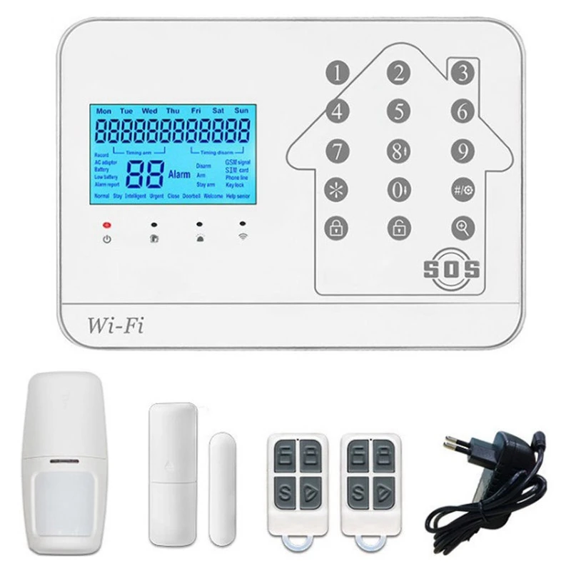 Wifi+Gsm+Pstn Three Network Alarm Host Wifi Host App Remote Alarm App Control Home Security Alarm(Eu Plug)
Wifi+Gsm+Pstn Three Network Alarm Host Wifi Host App Remote Alarm App Control Home Security Alarm(Eu Plug)