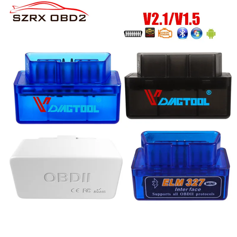 

Auto Diagnostic tool V1.5/V2.1 Super MINI ELM327 Bluetooth ELM 327 Version OBD2 / OBDII for Android Torque Car Code Scanner