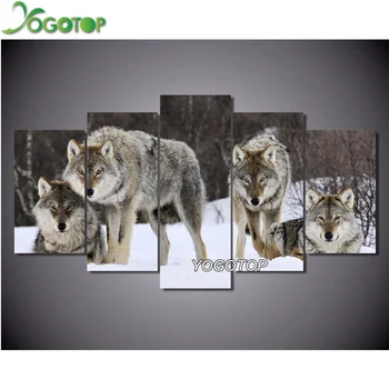 YOGOTOP Diamond Painting Cross Stitch kit Diamond embroidery Crafts Needlework Full 5D Diamond Mosaic wolf snow 5pcs/set ML023
YOGOTOP Diamond Painting Cross Stitch kit Diamond embroidery Crafts Needlework Full 5D Diamond Mosaic wolf snow 5pcs/set ML023