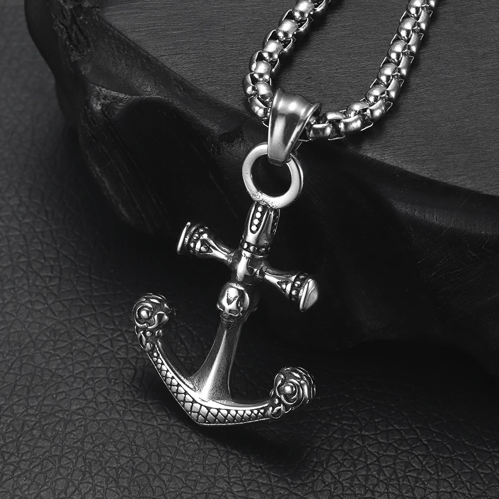 316L Stainless Steel Anchor Pendant Necklace Jewelry Men's Long Chain Necklaces Vintage Jewellery Gift
316L Stainless Steel Anchor Pendant Necklace Jewelry Men's Long Chain Necklaces Vintage Jewellery Gift