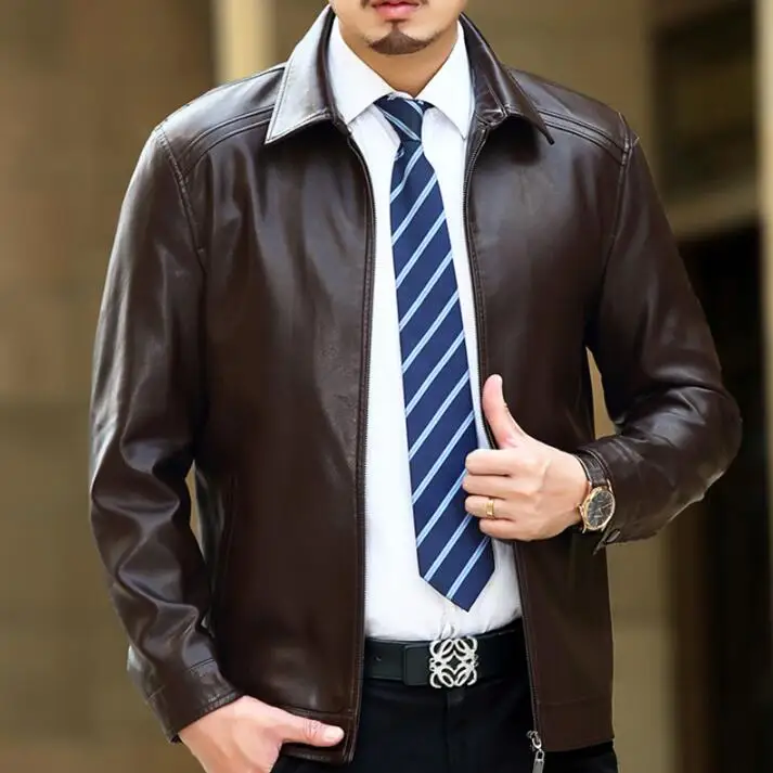 HOT New Men natural sheepskin leather jacket Autumn and winter Brand men's Genuine Leather jackets thickening lapel leather coat
HOT New Men natural sheepskin leather jacket Autumn and winter Brand men's Genuine Leather jackets thickening lapel leather coat
