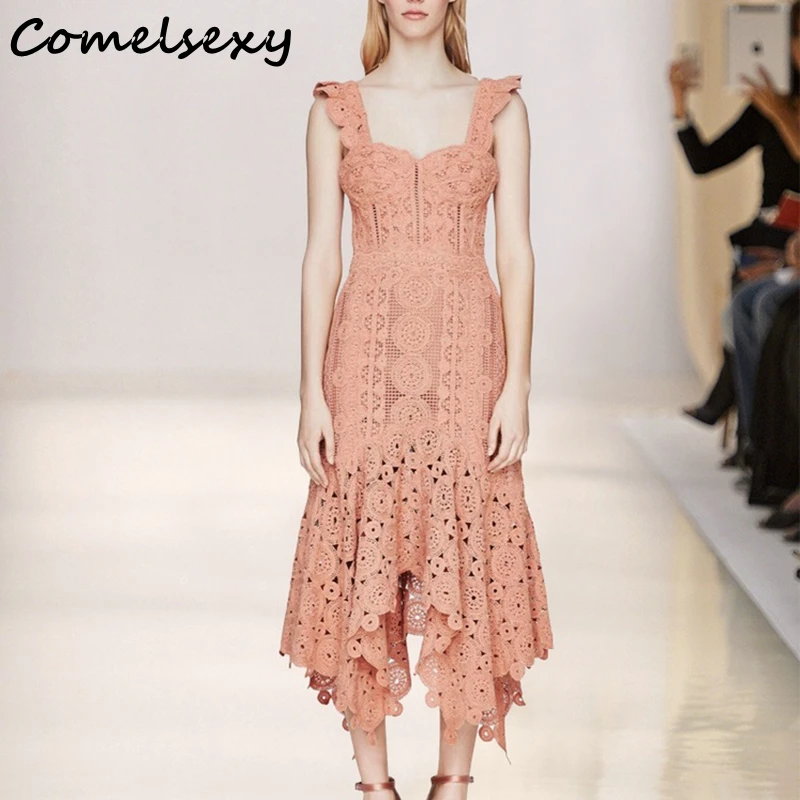 Comelsexy Summer Halter Strapless Bodycon Long Dress Women Orange Irregula Lace Dress Runway Sexy Hollow Out Crochet Beach Dress
Comelsexy Summer Halter Strapless Bodycon Long Dress Women Orange Irregula Lace Dress Runway Sexy Hollow Out Crochet Beach Dress