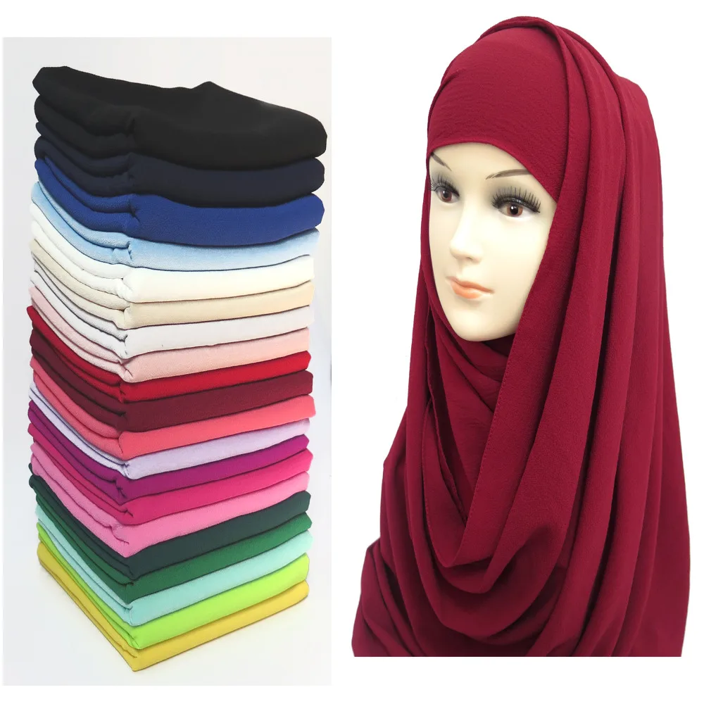Non See-through Bubble Chiffon Muslim Hijab Scarf Shawl Head Turban Wrap Foulard Plain Solid Colour
Non See-through Bubble Chiffon Muslim Hijab Scarf Shawl Head Turban Wrap Foulard Plain Solid Colour