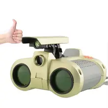 Montchain caza 4X30 Mini binoculares portátiles de juguete con visión nocturna emergente para viajes al aire libre para niños telescopio de juguete(China)