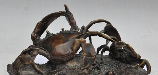 xd 001829 11"Chinese folk fengshui Pure Bronze carved Crabs Lovely Royal Decoration Statue
xd 001829 11"Chinese folk fengshui Pure Bronze carved Crabs Lovely Royal Decoration Statue