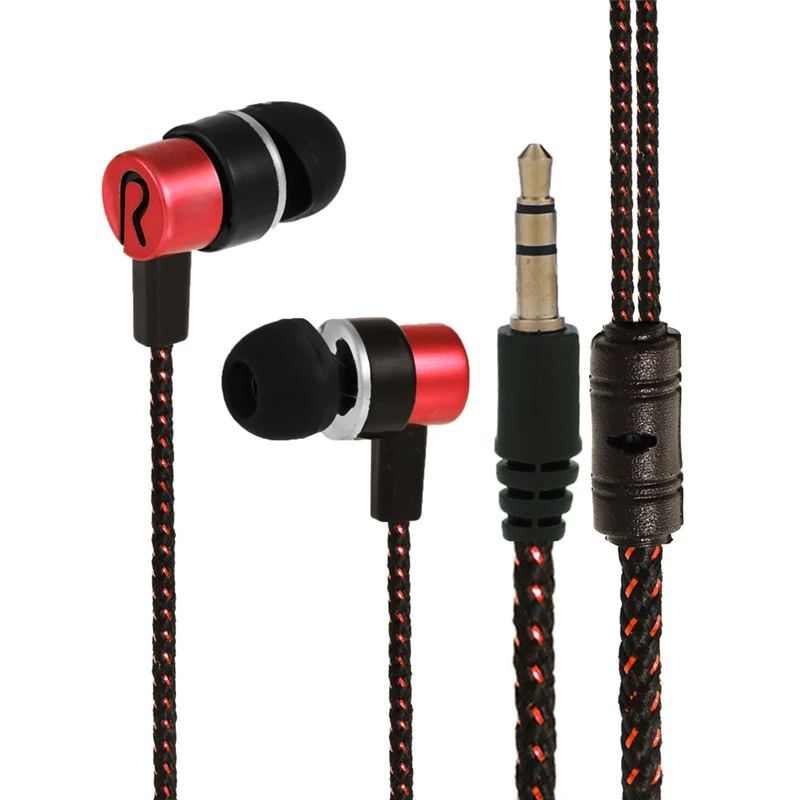 3.5mm Gold Plated Braided Wire In-Ear Earphone Noise Reduction Subwoofer Stereo Earbuds Earphones for Smart Mobile Phone
3.5mm Gold Plated Braided Wire In-Ear Earphone Noise Reduction Subwoofer Stereo Earbuds Earphones for Smart Mobile Phone