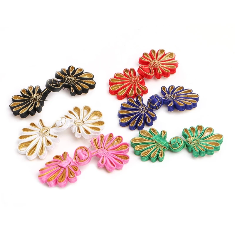 5 Pairs Handmade Chinese Frog Closure Buttons Flower Knot Fastener Sewing DIY Apparel Accessories Scrapbooking Garment Craft
5 Pairs Handmade Chinese Frog Closure Buttons Flower Knot Fastener Sewing DIY Apparel Accessories Scrapbooking Garment Craft