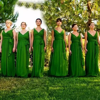 Exquisite Forest Garden Summer Bridesmaid Dresses 2017 New V Neck Chiffon Pleats Long Maid of Honor Party Gowns Cheap
Exquisite Forest Garden Summer Bridesmaid Dresses 2017 New V Neck Chiffon Pleats Long Maid of Honor Party Gowns Cheap