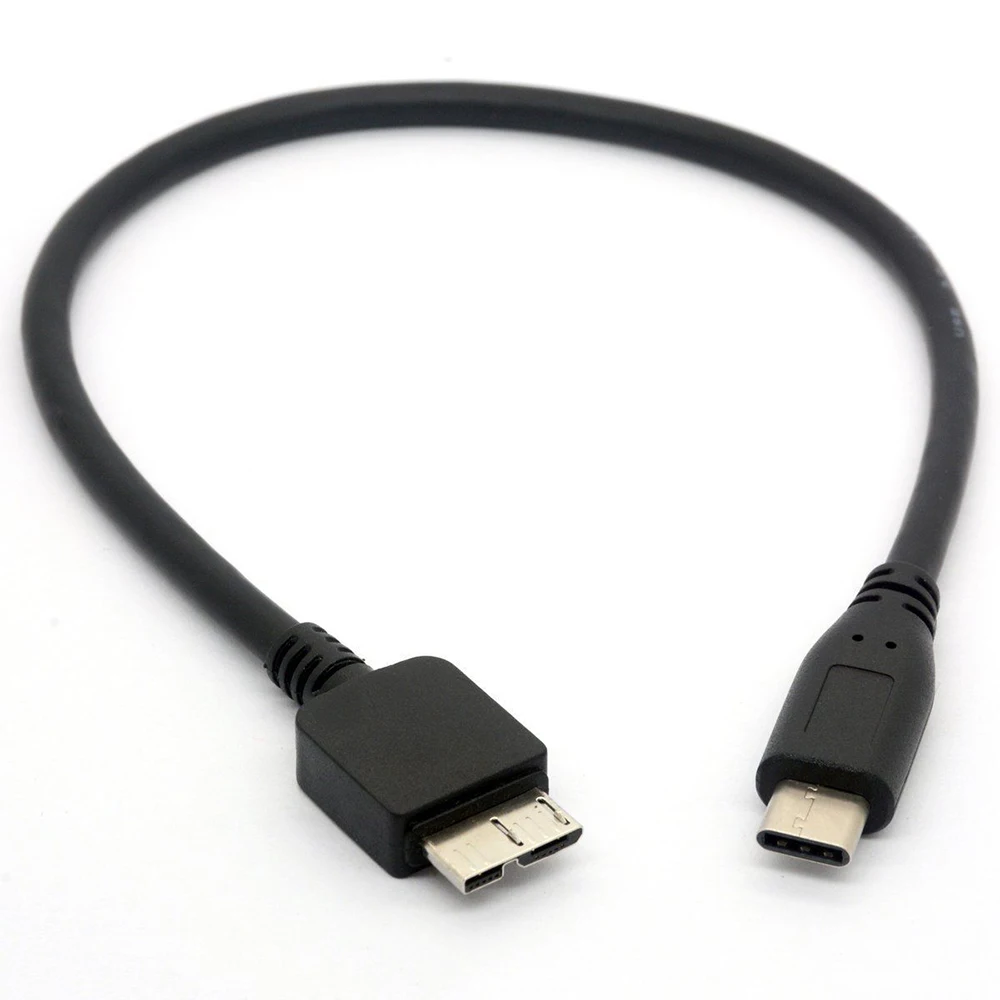 New 30cm 11.81" USB C to Micro USB Cable Type C to Micro B for WD my PassPort HDD Hard Disk Converter
New 30cm 11.81" USB C to Micro USB Cable Type C to Micro B for WD my PassPort HDD Hard Disk Converter