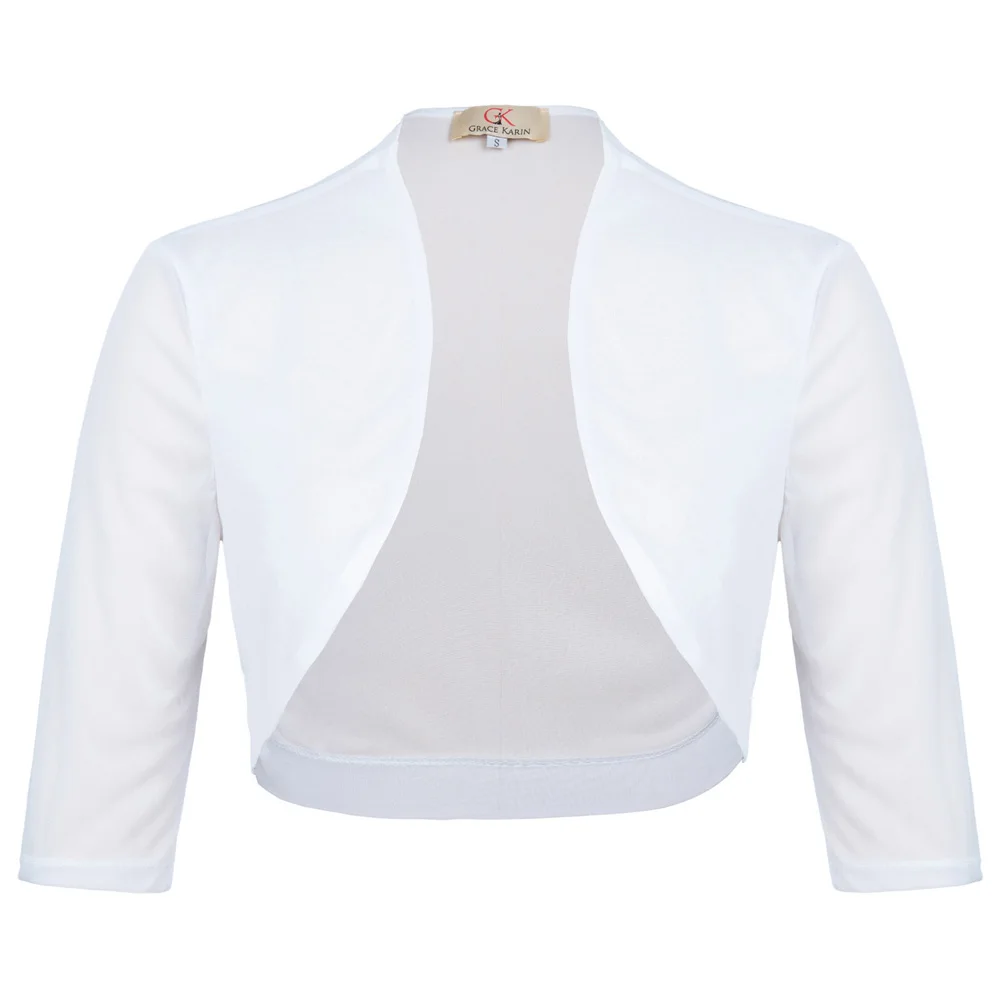 Grace-Karin-Womens-Half-Sleeve-Cropped-White