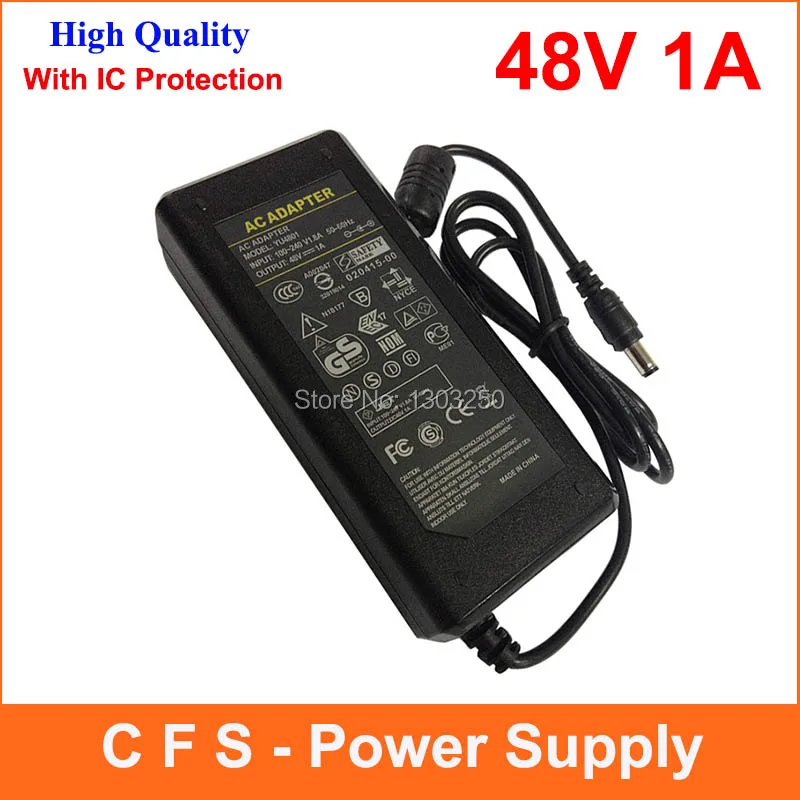 AC DC 48V 1A Power Supply Adpater 48W Charger Transformer For POE LED Strip Light CCTV Camera 1pcs
AC DC 48V 1A Power Supply Adpater 48W Charger Transformer For POE LED Strip Light CCTV Camera 1pcs