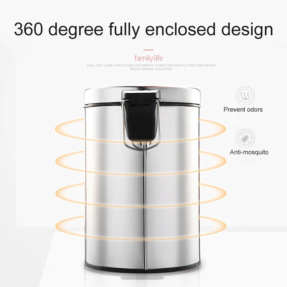 Hot 12L Stainless Steel Trash Can Polished Round Bathroom Pedal Garbage Rubbish Bin for Home FQ-ing
Hot 12L Stainless Steel Trash Can Polished Round Bathroom Pedal Garbage Rubbish Bin for Home FQ-ing