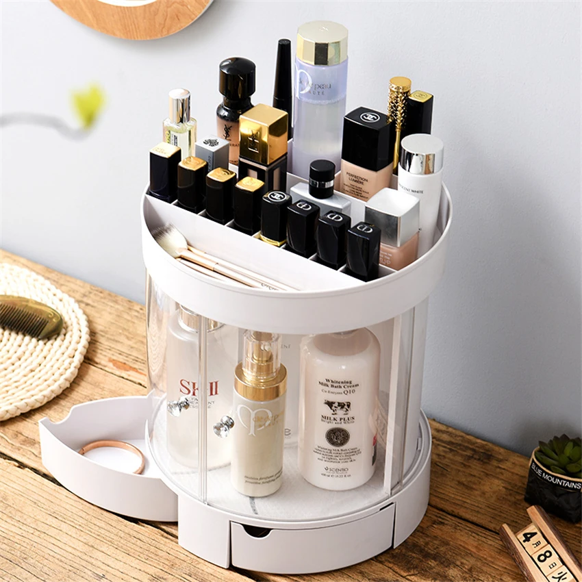 360 Degree Makeup Storage Box Case Rotating Cosmetics Jewelry Organize Cosmetic Box Display Stand Makeup organizer MakeUp Tools
360 Degree Makeup Storage Box Case Rotating Cosmetics Jewelry Organize Cosmetic Box Display Stand Makeup organizer MakeUp Tools