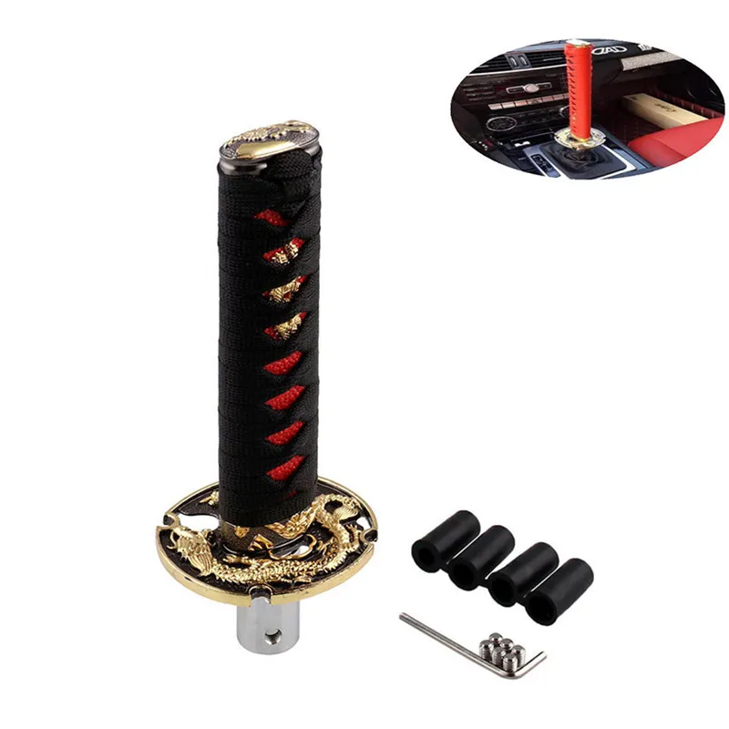 JDM Style Short Samurai Sword Shift Knob Shifter Metal Weighted Sport Katana Shift Knob with 12mm HoleFor Universal Cars SK179
JDM Style Short Samurai Sword Shift Knob Shifter Metal Weighted Sport Katana Shift Knob with 12mm HoleFor Universal Cars SK179