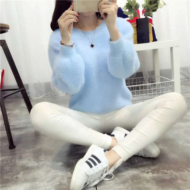 Pull Femme Pullover Women Sweaters And Pullovers 2017 Cashmere Sweater knitted Korean Winter Warm Pink Sweater Jumper Mohair Fur
Pull Femme Pullover Women Sweaters And Pullovers 2017 Cashmere Sweater knitted Korean Winter Warm Pink Sweater Jumper Mohair Fur