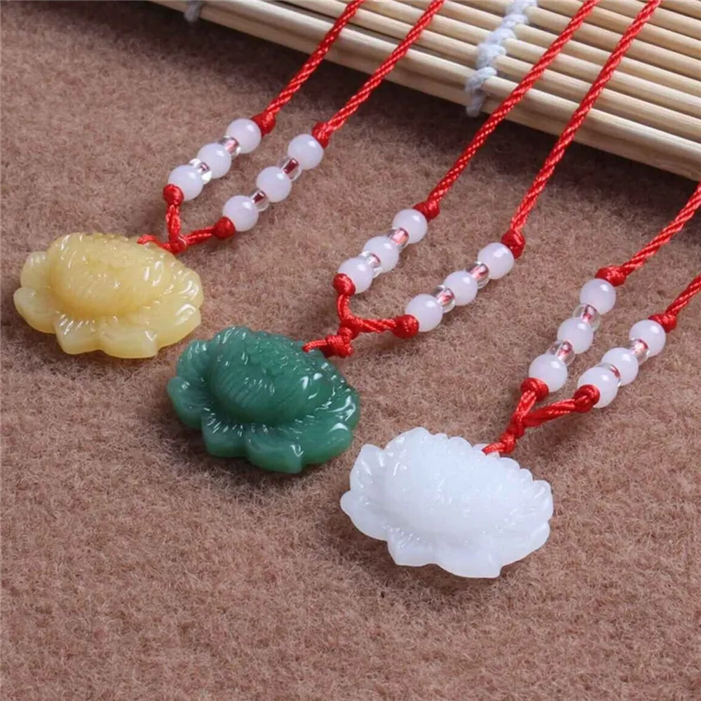 2018 Glass Lotus Pendant Necklace Praying for Safety Buddhism Gift Fashion Party Accessories
2018 Glass Lotus Pendant Necklace Praying for Safety Buddhism Gift Fashion Party Accessories