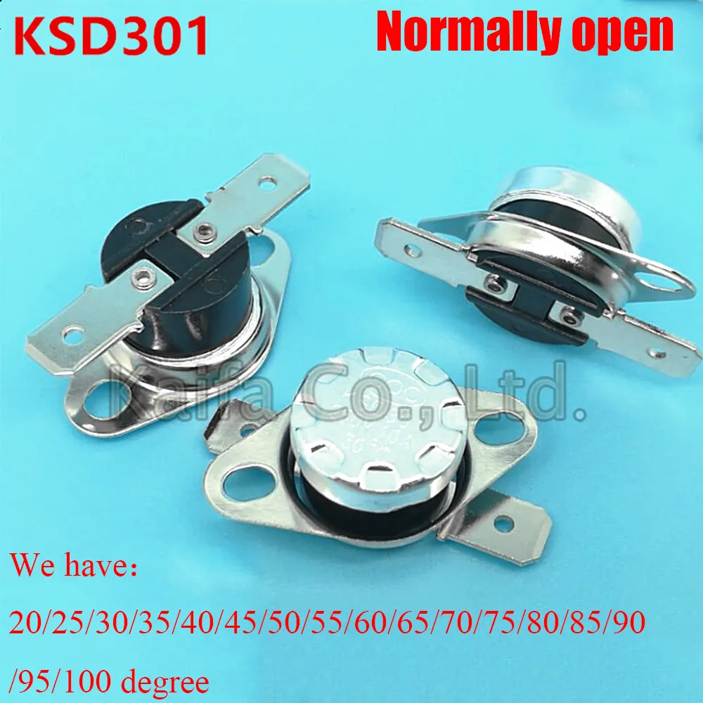 1pcs/lots 20-100 degrees KSD301 250V 10A Normally Open NO Thermostat Temperature Thermal Control Switch DegC
1pcs/lots 20-100 degrees KSD301 250V 10A Normally Open NO Thermostat Temperature Thermal Control Switch DegC