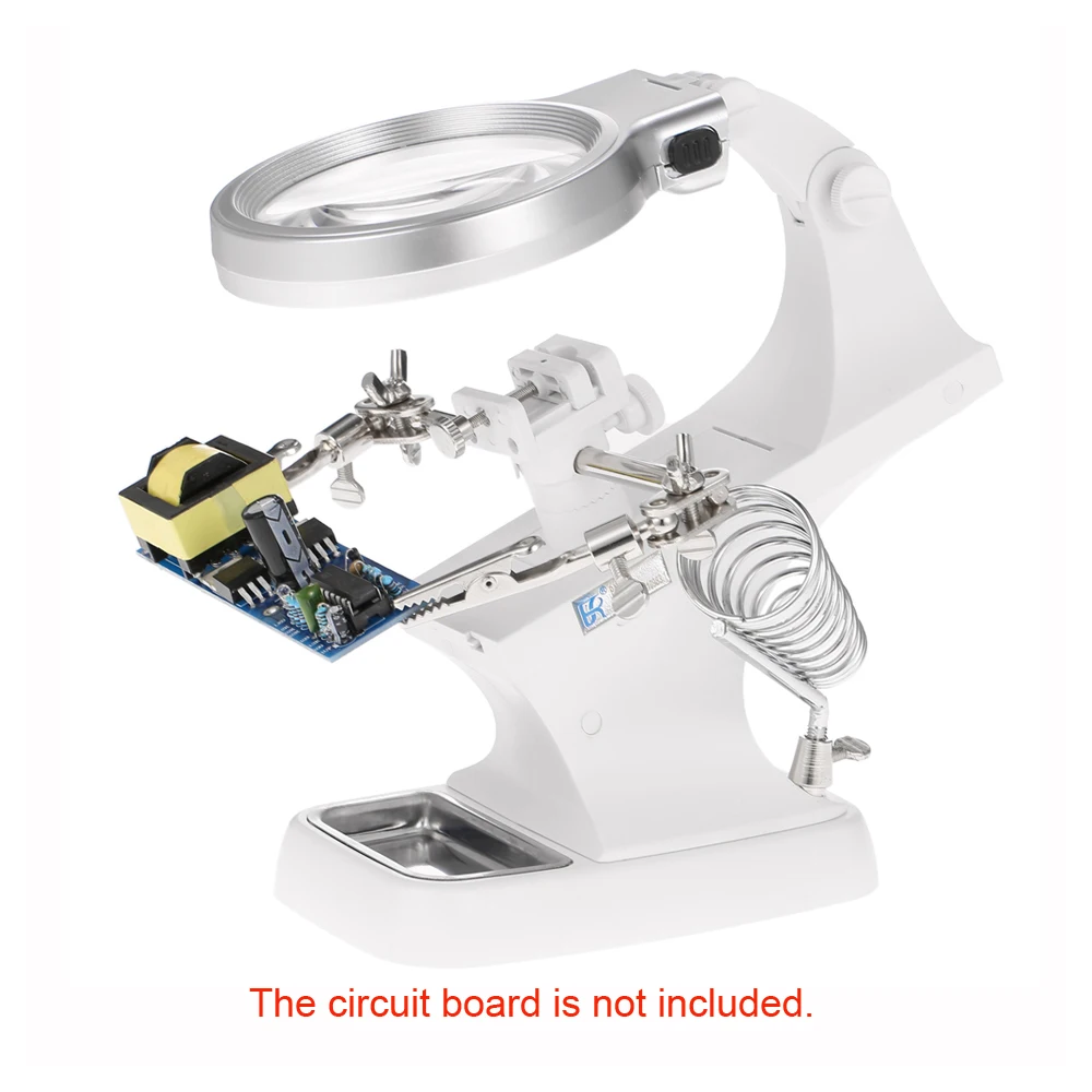 Multi-functional Welding LED Magnifier 3X/4.5X magnifying glass Alligator Clip Holder Clamp Helping Hand Soldering Repair Tool
Multi-functional Welding LED Magnifier 3X/4.5X magnifying glass Alligator Clip Holder Clamp Helping Hand Soldering Repair Tool