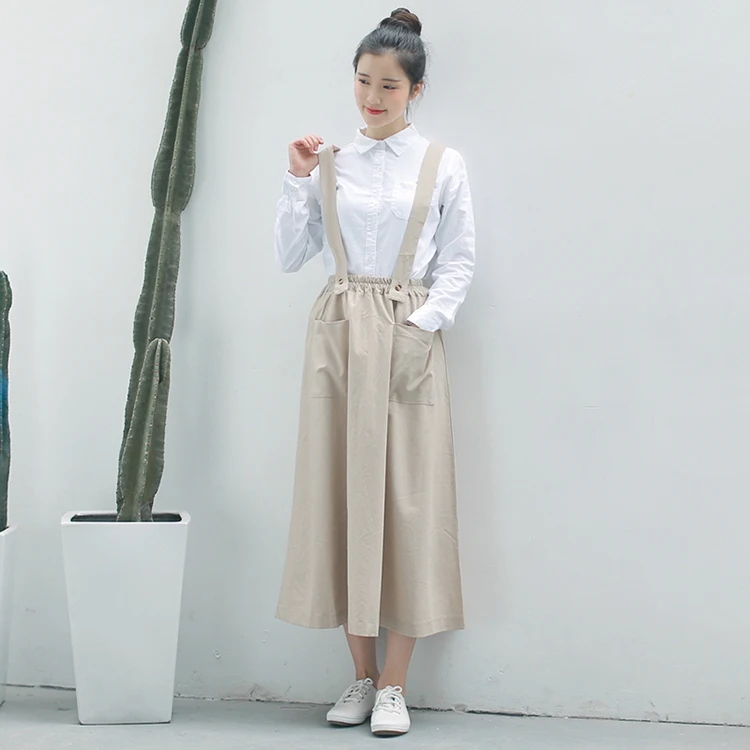 2019 Mori Girl Women Midi Skirt Suspenders High Waist Vintage Elegant Skirts Preppy Style Pockets Cotton Linen Long Skirts PV301
2019 Mori Girl Women Midi Skirt Suspenders High Waist Vintage Elegant Skirts Preppy Style Pockets Cotton Linen Long Skirts PV301