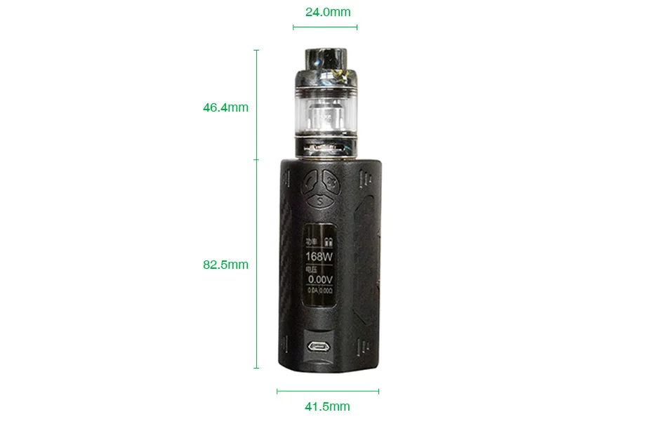 Original DOVPO TRIGGER 168 TC Kit with 3ml Capacity Tank & 168W Max Output & 0.96-inch OLED Display E-cig Vape Kit No Battery