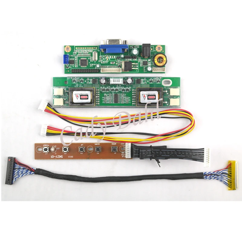 VGA LCD Controller Board Module + 4CCFL+ 30pins LVDS Cable for 17" 19" M170EG02 LTM190EX LTM190E4 1280x1024 2ch 8bit LCD Panel
VGA LCD Controller Board Module + 4CCFL+ 30pins LVDS Cable for 17" 19" M170EG02 LTM190EX LTM190E4 1280x1024 2ch 8bit LCD Panel