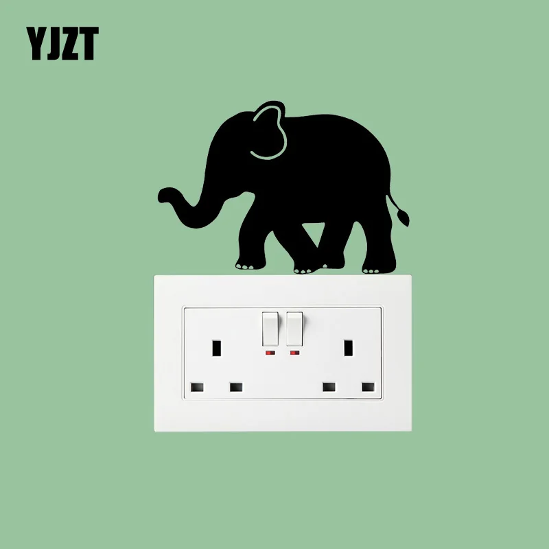 YJZT Слон стикер для выключателя с изображением животного виниловые наклейки на