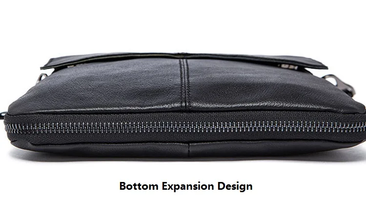 MJ Genuine Leather Male Bags High Capacity Real Leather Men's Messenger Bag Solid Crossbody Shoulder Handbag for Men Vertical (23)