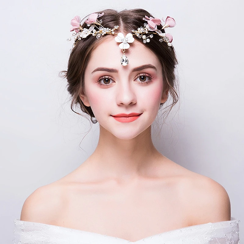 Bridal Headwear Crystal Drop Pendant Wedding Accessories Pink Color 2018 New Handmade Rhinestone Gold-Color Jewelry Headbands
Bridal Headwear Crystal Drop Pendant Wedding Accessories Pink Color 2018 New Handmade Rhinestone Gold-Color Jewelry Headbands