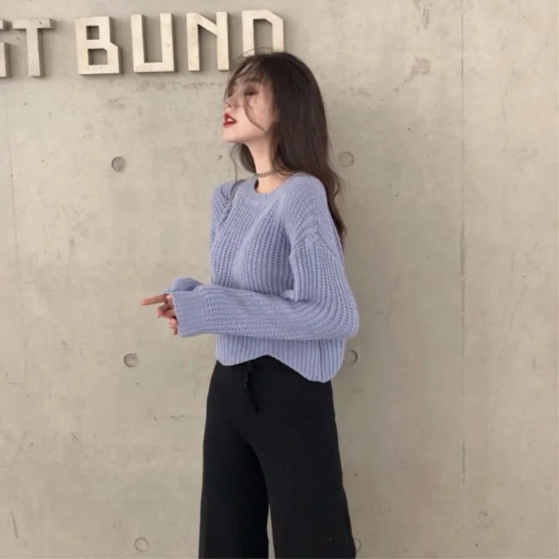 Fashion retro loose wild sweater women's autumn and winter new warm sweater women's solid color short tops
Fashion retro loose wild sweater women's autumn and winter new warm sweater women's solid color short tops