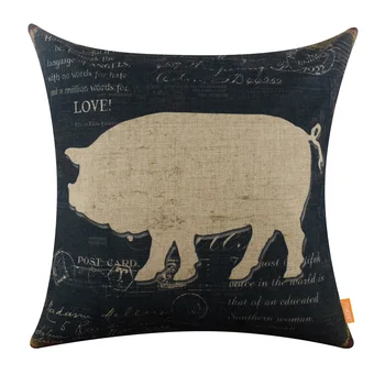 LINKWELL 45x45cm American Country Farm Series Pig in Black Vintage Design Countryside Home Decor Pillowcase Burlap Cushion Cover
LINKWELL 45x45cm American Country Farm Series Pig in Black Vintage Design Countryside Home Decor Pillowcase Burlap Cushion Cover