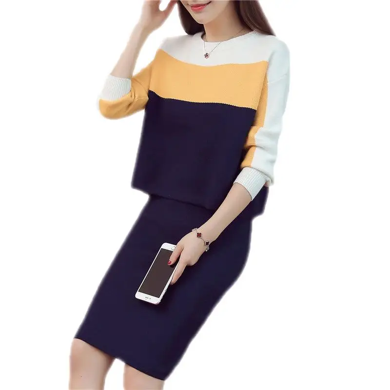 2019 New Fashion Autumn Winter Women Long Two Piece Suit Sweaters And Skirt Female Patchwork Slim 2 Piece Set Knit Pullovers C90
2019 New Fashion Autumn Winter Women Long Two Piece Suit Sweaters And Skirt Female Patchwork Slim 2 Piece Set Knit Pullovers C90