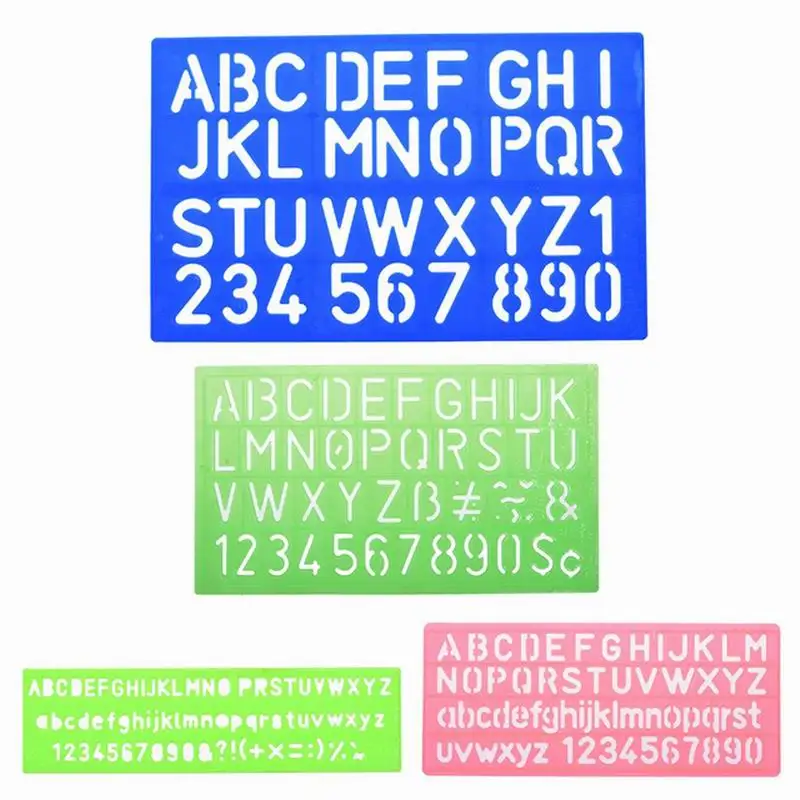 Random Color 120 sets (480 pieces) Assorted Colors Plastic Letter and Alphabet Stencil Sets Drawing Drafting Template
Random Color 120 sets (480 pieces) Assorted Colors Plastic Letter and Alphabet Stencil Sets Drawing Drafting Template