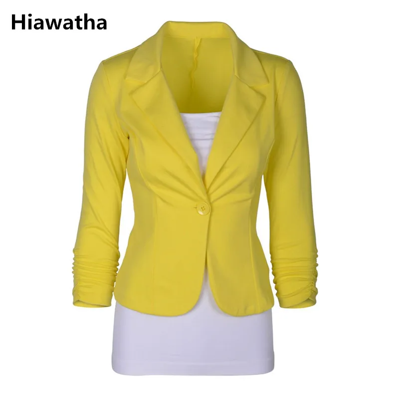 Hiawatha New Women Blazer 2018 Candy Color Slim Short Jacket Fashion Office Lady Style Suit BL029
Hiawatha New Women Blazer 2018 Candy Color Slim Short Jacket Fashion Office Lady Style Suit BL029