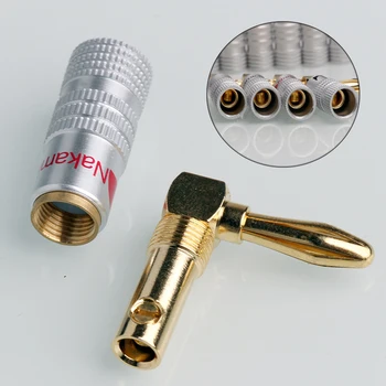 4Pcs/Set Nakamichi Right angle Banana Plugs Gold Plated Musical Speaker Wire Cable Connector 4mm For HiFi
4Pcs/Set Nakamichi Right angle Banana Plugs Gold Plated Musical Speaker Wire Cable Connector 4mm For HiFi