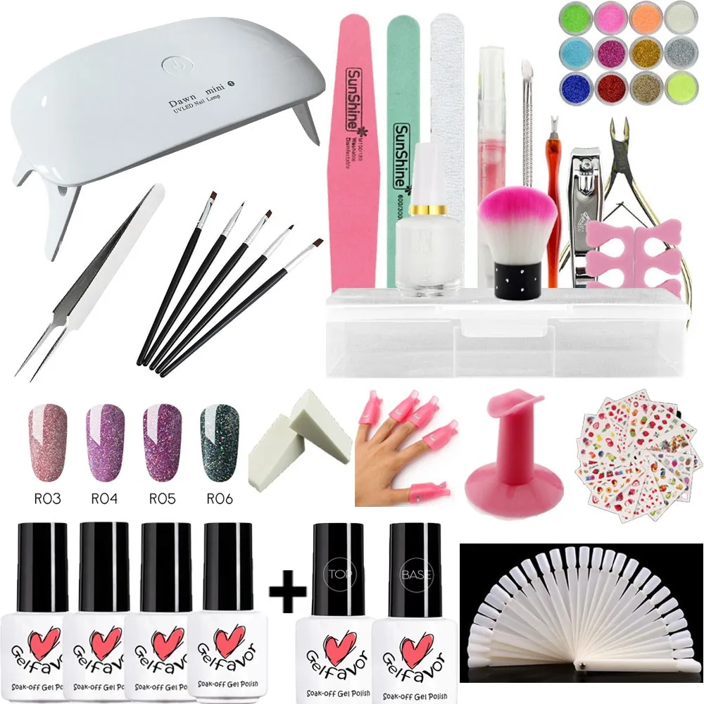 Manicure Set LED Light Dryer Manicure Tool 4 Color 7ml Soak Nail Polish Gel Varnish Base Gel Topcoat Painted Nail Cover
Manicure Set LED Light Dryer Manicure Tool 4 Color 7ml Soak Nail Polish Gel Varnish Base Gel Topcoat Painted Nail Cover