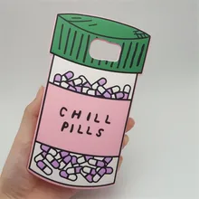 For S5 Fashion 3D Love Potion Chill Pills Bottle Soft Silicone Cover Case For Samsung GALAXY S5 i9600 Phone Cases