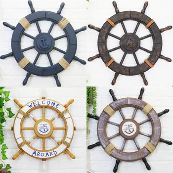 62cm Antique wood Mediterranean Ship Wooden rudder Creative sailing bar photographic wall vintage rustic home decor miniature
62cm Antique wood Mediterranean Ship Wooden rudder Creative sailing bar photographic wall vintage rustic home decor miniature