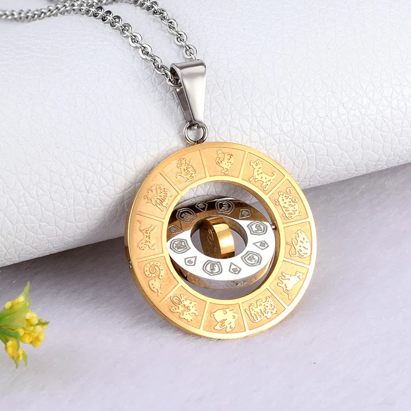 SOITIS Stylish Chainese Zodiac Pendant Reversible Design Stainless Steel Statement Necklace for Men Women Jewelry
SOITIS Stylish Chainese Zodiac Pendant Reversible Design Stainless Steel Statement Necklace for Men Women Jewelry
