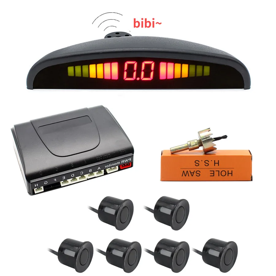Fonwoon Front 2 Sensors and Rear 4 Sensors Parktronic Reversing Assistance Radar Detector Parking Sensor Led Backlight Monitor
Fonwoon Front 2 Sensors and Rear 4 Sensors Parktronic Reversing Assistance Radar Detector Parking Sensor Led Backlight Monitor