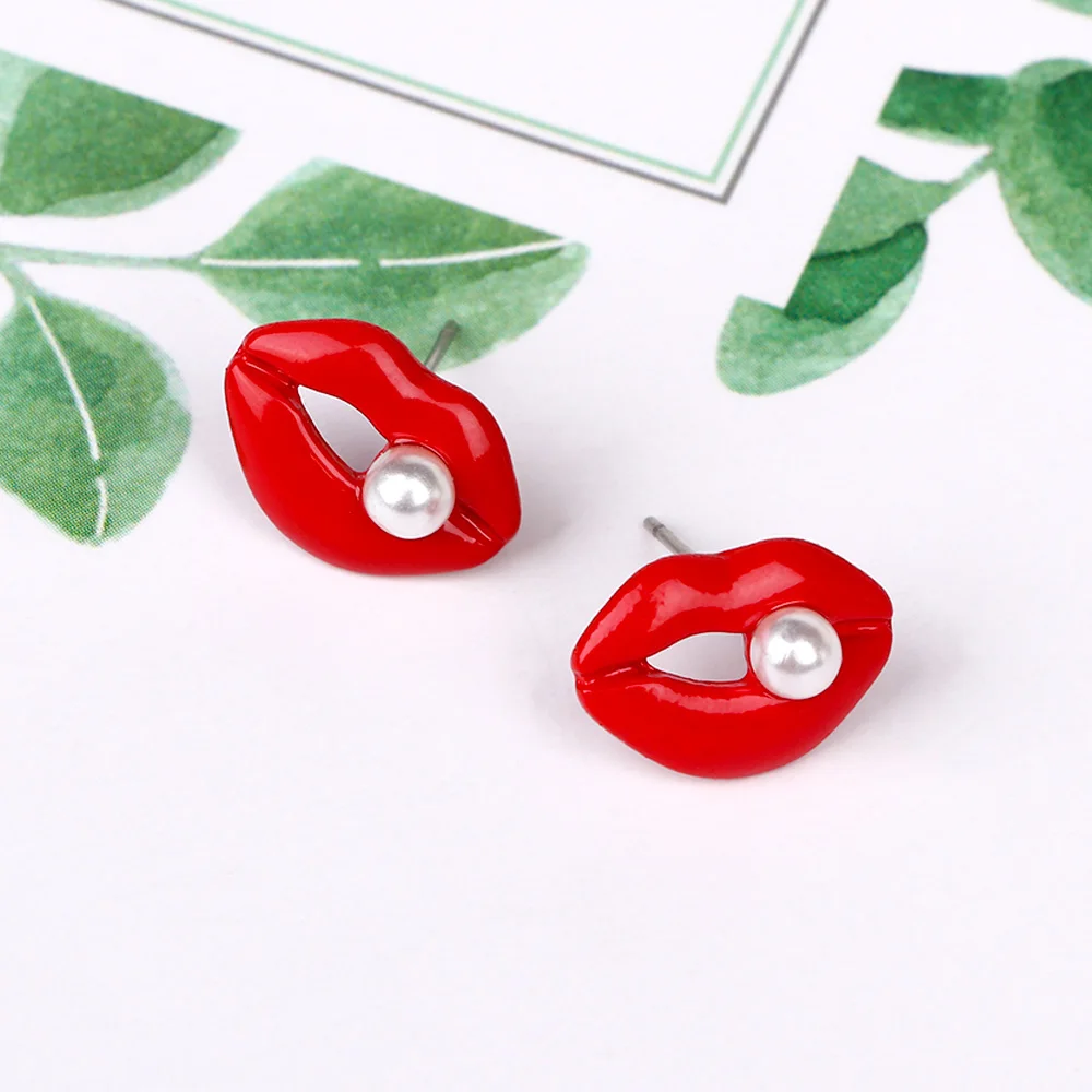 1 Pair Fashion Classic Luxurious Elegant Sexy Women Red Lip Rhinestone Simulated Pearl Earrings Jewelry For Women Girls
1 Pair Fashion Classic Luxurious Elegant Sexy Women Red Lip Rhinestone Simulated Pearl Earrings Jewelry For Women Girls