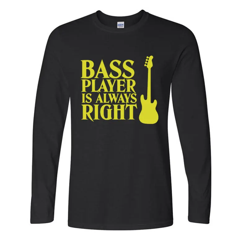 2019 New Men Fashion T-Shirt BASS player is always right Guitar Bassist Cotton Long Sleeve Casual Crew Neck Tee Shirt
2019 New Men Fashion T-Shirt BASS player is always right Guitar Bassist Cotton Long Sleeve Casual Crew Neck Tee Shirt