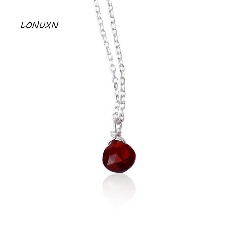 high quality 925 Sterling silver Garnet Necklace women Jewelry Korean female pendant, Natural semi-precious stones lovers gift
high quality 925 Sterling silver Garnet Necklace women Jewelry Korean female pendant, Natural semi-precious stones lovers gift