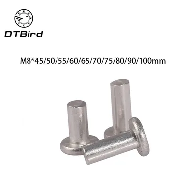 Free shipping M8x45/50/55/60/65/70/75/80/90/100mm Length Stainless steel rivets flat head solid percussion rivet GB109
Free shipping M8x45/50/55/60/65/70/75/80/90/100mm Length Stainless steel rivets flat head solid percussion rivet GB109