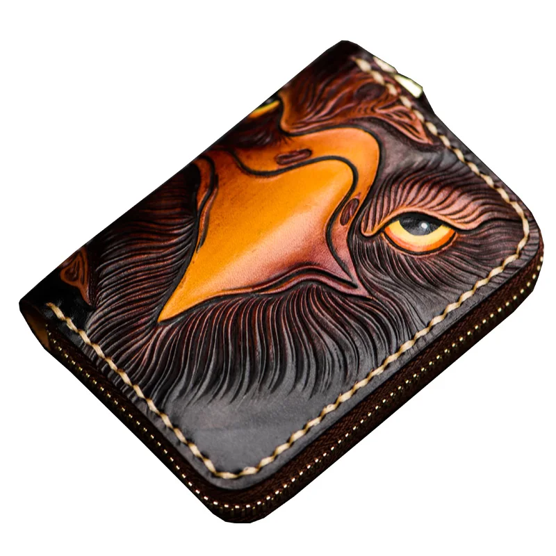 Handmade Card Holder Unisex Short Leather Carton Zipper Bag Accord Card Bag Vintage Chinese Style Leather Wallet
Handmade Card Holder Unisex Short Leather Carton Zipper Bag Accord Card Bag Vintage Chinese Style Leather Wallet