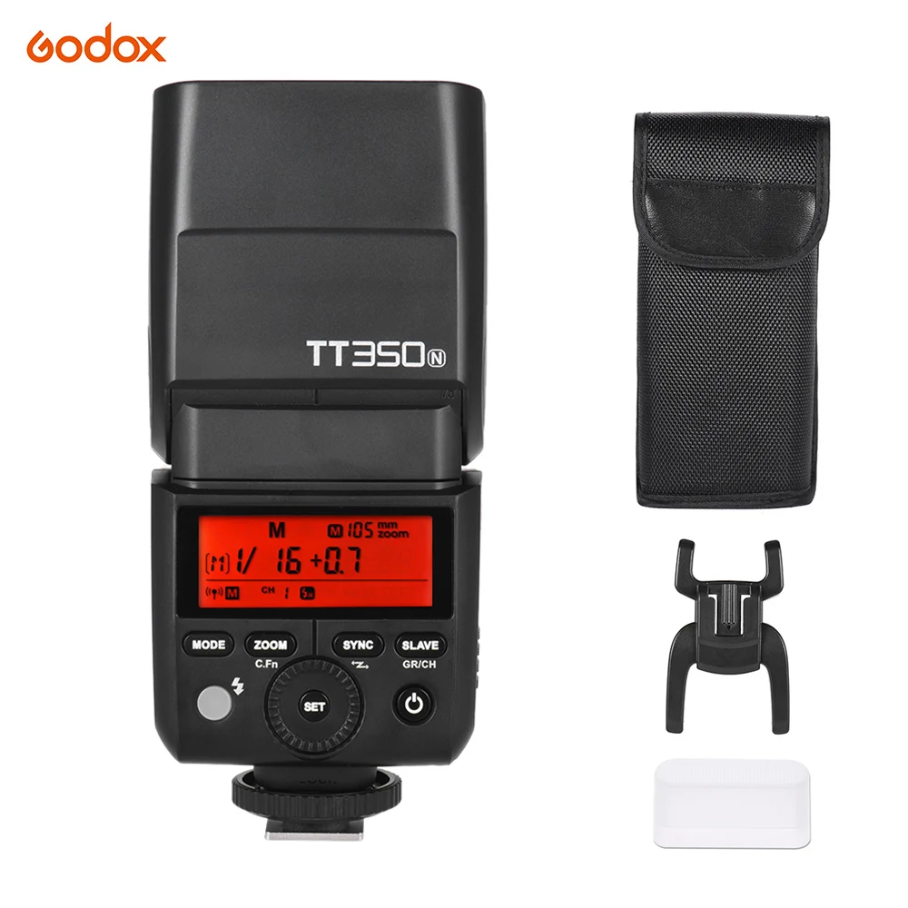 Godox Thinklite TT350N Camera Flash Mini 2.4G Wireless TTL Master Slave Speedlite 1/8000s Studio flash Sync. for Nikon Camera
Godox Thinklite TT350N Camera Flash Mini 2.4G Wireless TTL Master Slave Speedlite 1/8000s Studio flash Sync. for Nikon Camera